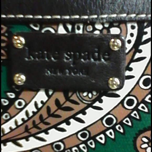 New Kate Spade Large Green Coated/Leather & Dustbag - Picture 2 of 16